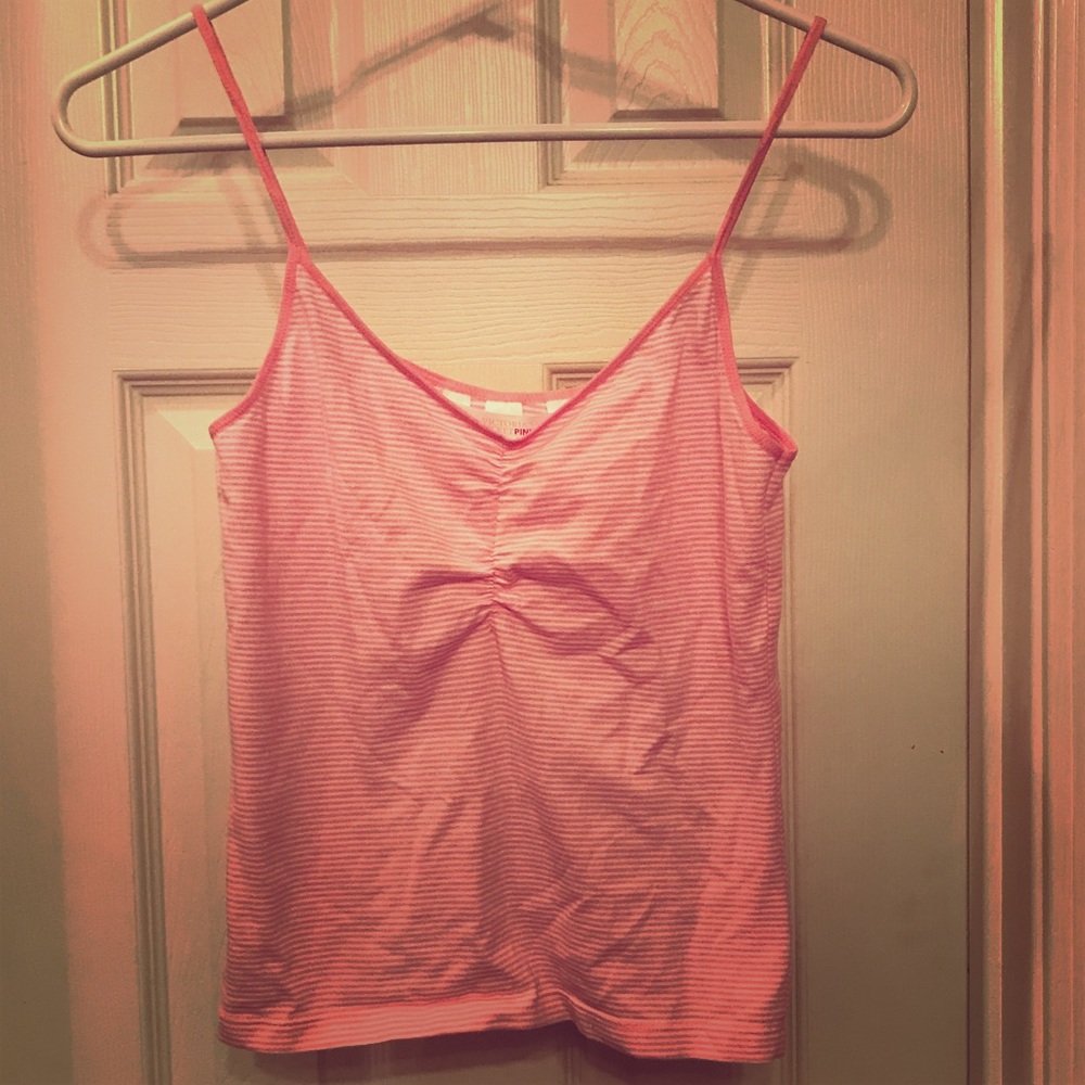 Pink and white Pink tank top
